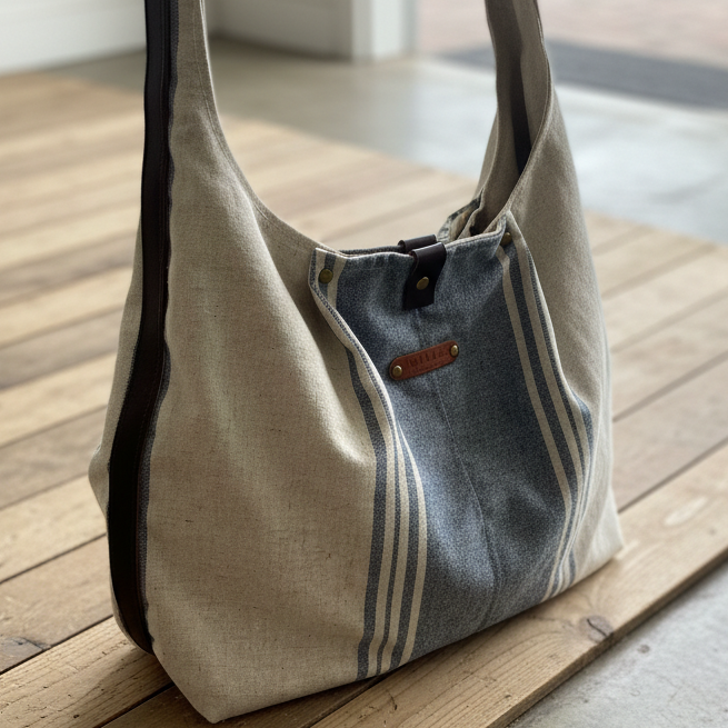 Bolso Hobo "Elbony" lino