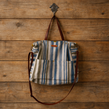 Bolso de hombro "Elbony" a rayas