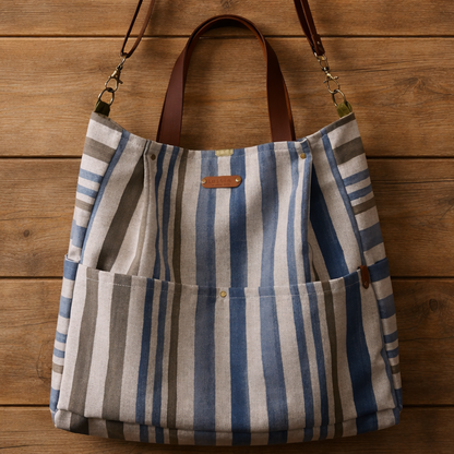 Bolso de hombro "Elbony" a rayas