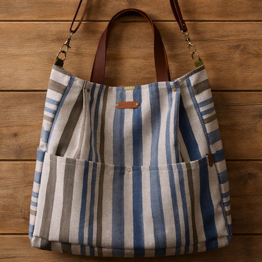 Bolso de hombro "Elbony" a rayas