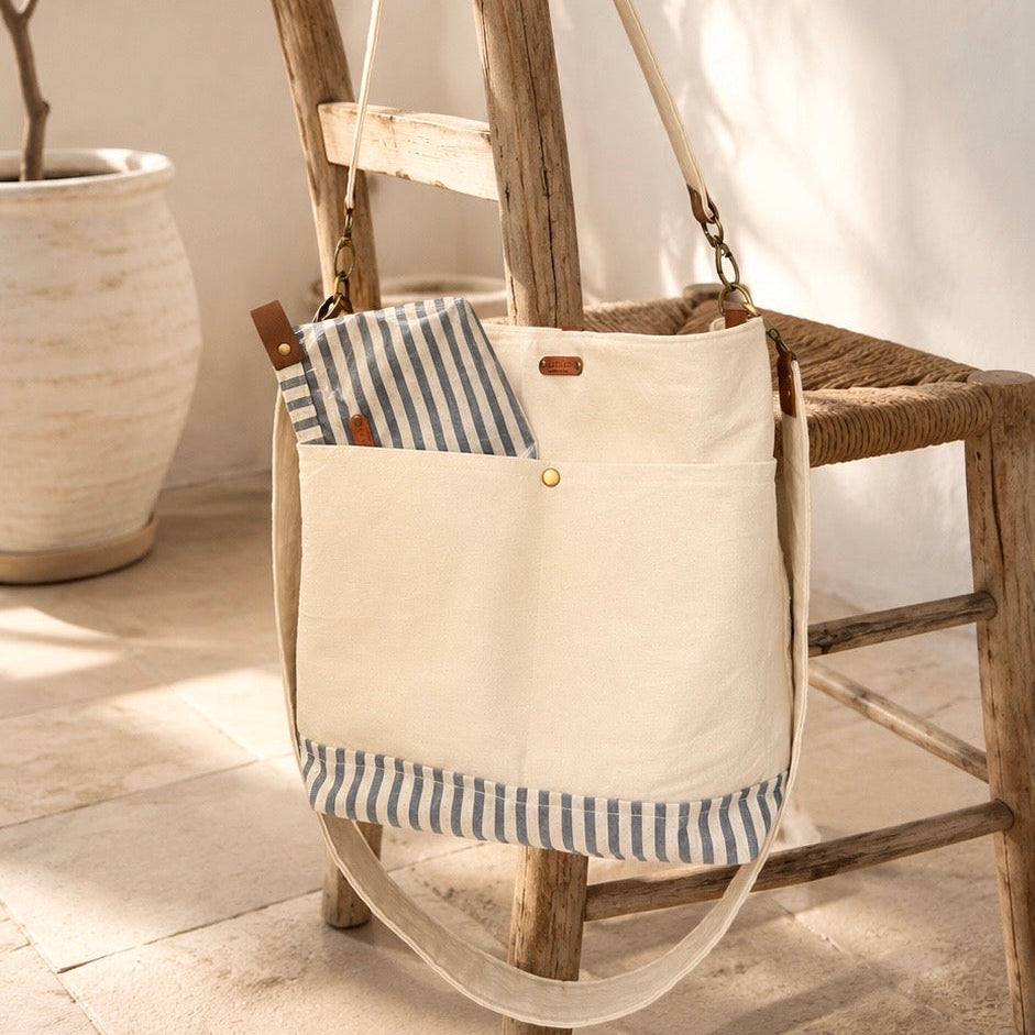 Bolso de playa "Elbony" sailor con accesorios