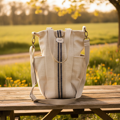 Bolso  Mochila "Matero Guatary" Rayas
