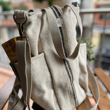 Bolso  Mochila "Matero Guatary" Rayas