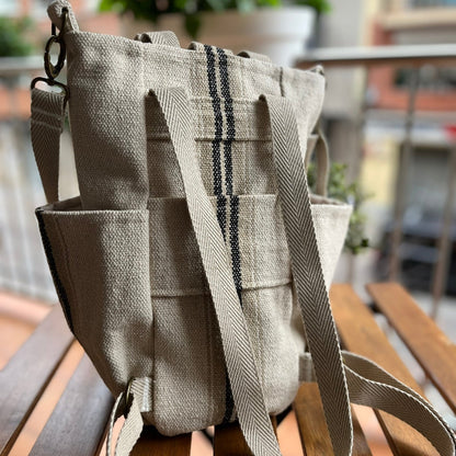 Bolso  Mochila "Matero Guatary" Rayas