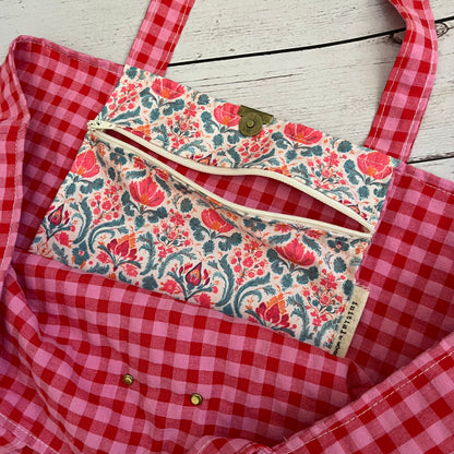 Bolso Tote "Elbony" Vichy fresa