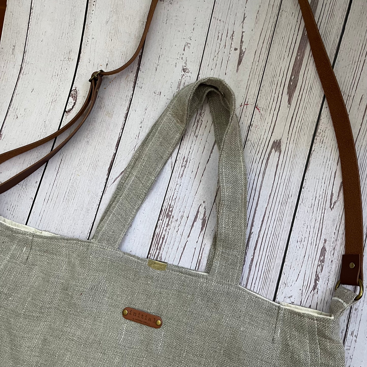 Bolso Tote "Elbony" lino fluido