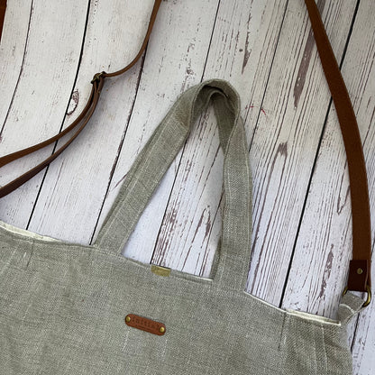 Bolso Tote "Elbony" lino fluido