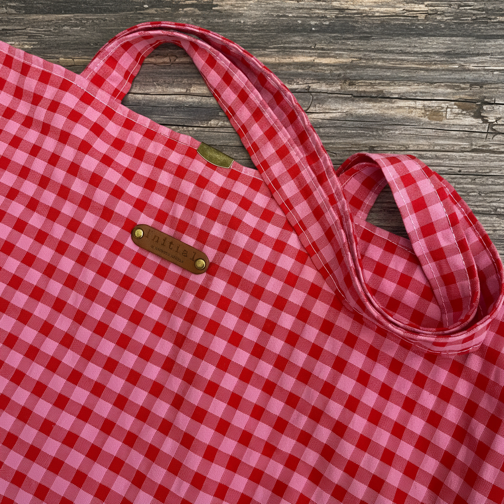 Bolso Tote "Elbony" Vichy fresa