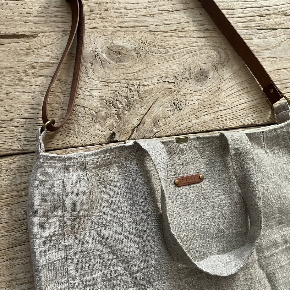 Bolso Tote "Elbony" lino fluido