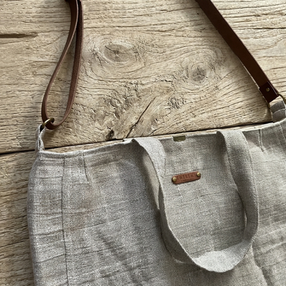 Bolso Tote "Elbony" lino fluido