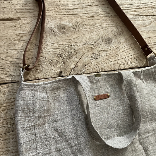 Bolso Tote "Elbony" lino fluido