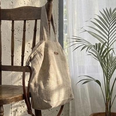 Bolso Tote "Elbony" lino fluido